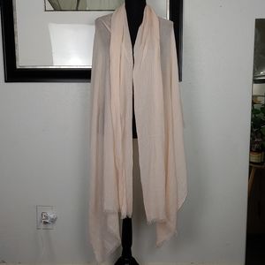 💲3 for $15💲Extra Large Sheer Peachy Wrap/Scarf With Raw Edge